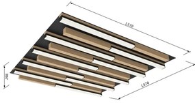 Wofi 9031-1006 - Plafonier LED dimabil PALERMO 40W 230V lem lemn