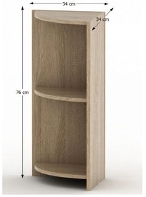 Bibliotecă de colț TEMPO ASISTENT 014, stejar sonoma