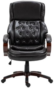 Scaun directorial, înălțime reglabilă, piele PU Premium, Maro inchis