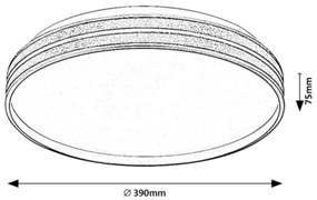 Rabalux 71141 - Plafonieră LED GANDOR, dimabilă, 24W/230V, 3000-6500K