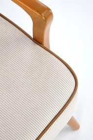Fotoliu Pastore stofa bej deschis/nuc deschis H76 cm