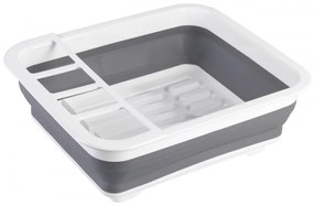 Scurgator de vase pliabil, Wenko, 36.5 x 13 x 31 cm, polipropilena/plastic, alb/gri