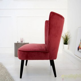Fotoliu confortabil in stil Retro rosu Sixties A-35022 VC
