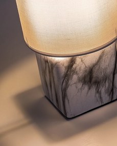 Lampa de masa decorativa marmura/alb Nalisa