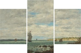 Tablou - Eugène Boudin, Coast of Brittany, reproducere (90x60 cm)