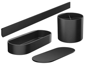 Set accesorii baie culoare negru mat Hansgrohe WallStoris 27968670 Negru mat