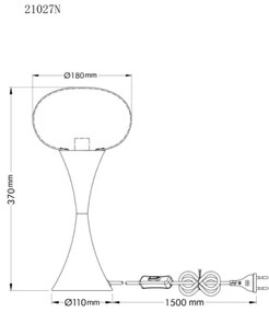 Lampă de masă Globo 21027N LULA 1xE14/25W/230V crom mat