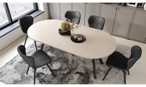 Masă extensibilă de dining ARTUR, bej/negru