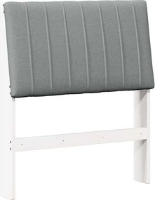 vidaXL Tăblie tapițată Gri deschis 80 cm Lemn de pin masiv