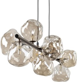 Brilagi - Lustru suspendat pe cablu VULCANO 9xG9/8W/230V bronz/bej fumuriu