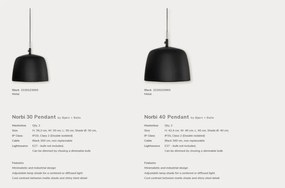 Pendul design modern Norbi 40 negru