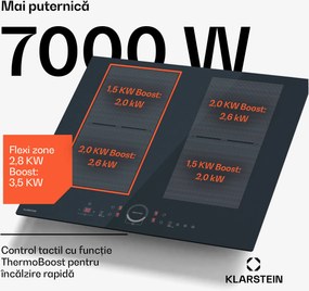 Klarstein Delicatessa 60 Hybrid, plită cu inducție, incorporabilă