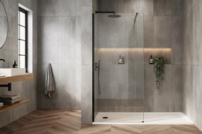 Paravan de dus Rea Flexi Transparent / Black 140