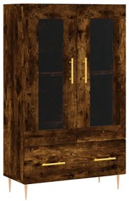 vidaXL Dulap înalt, stejar afumat, 69,5x31x115 cm, lemn prelucrat