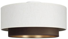 Plafonieră NATIA 1xE27/60W/230V alb/maro