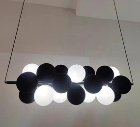 Lustra 9029-18 BK – cu 6 socluri G9, design modern negru 💫