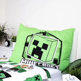 Lenjerie de pat pentru copii din microfibră pentru pat de o persoană 140x200 cm Minecraft – Jerry Fabrics