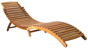 vidaXL Șezlong, maro, lemn masiv de acacia