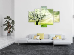 Tablou cu copaci pe luncă (150x105 cm)