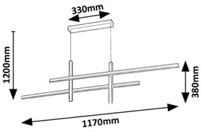 Lustră LED pe cablu Rabalux 72366 SEVERINE LED/40W/230V 3000K