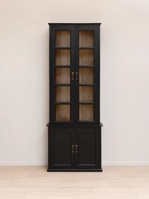 Vitrină din lemn de mango și sticlă, H222 cm, „Auriac Small”
