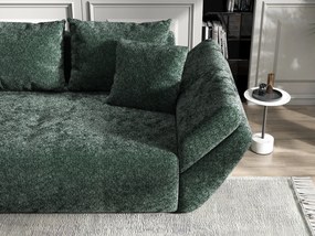 Canapea extensibilă dumonde cu ladă de depozitare si sezut confortabil din spuma high-density, Berlin Euphoria Green 250x100 cm