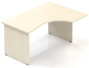 Masa ergonomica Visio 140 x 100 cm, dreapta, paltin