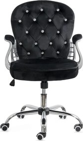 Scaun de birou din catifea OFF 437 negru