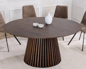 Masa rotunda Valhalla Wood 120cm, stejar inchis