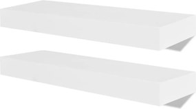 vidaXL Rafturi de perete, 4 buc., alb, 40 cm