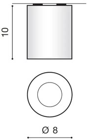 Azzardo AZ2558 - Plafonieră exterior ARO 1xGU10/50W/230V IP54