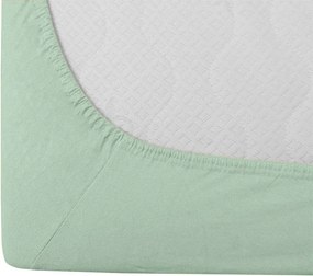 Cearsaf Jersey EXCLUSIVE cu elastic verde menta 180 x 200 cm