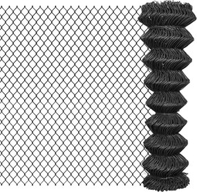 vidaXL Gard plasă de sârmă, gri, 15 x 1,5 m, oțel