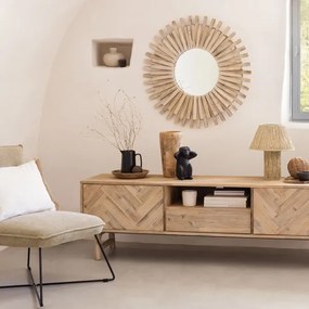 Oglindă de perete Atmosphera MANON d. 88 cm brad