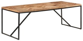 Masa de bucatarie, 200x90x76 cm, lemn masiv acacia  mango 1, Negru, 200 x 90 x 76 cm