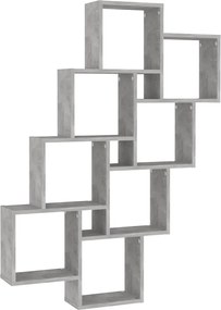 vidaXL Raft de perete cub, gri beton, 90x15x119 cm, PAL