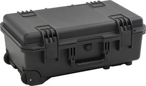 vidaXL Carcasă de transport portabilă, negru, 55x35x22,5 cm, PP