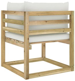 Canapea de gradina crem, MAJKEN