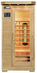 Infračervená sauna/ tepelná kabína Trondheim s plnospektrálnymi žiaričmi a drevom Hemlock