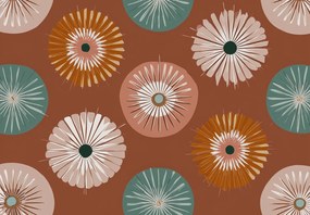 Fototapet - Flori maro circulare (147x102 cm)