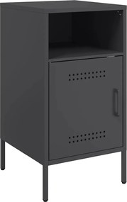 vidaXL Noptieră, negru, 36x39x68 cm, oțel