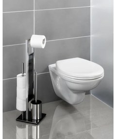 WENKO RIVALTA 22983100 - Perie WC 18 x 70 cm, inox/argintiu-negru