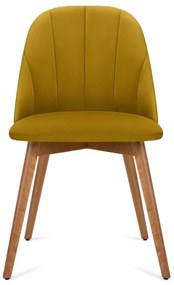 Scaun de dining BAKERI 86x48 cm galben/dub deschis