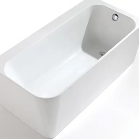 Cada freestanding Kreiner Maggie 160x75 cm finisaj alb dreapta lipita de perete BTW