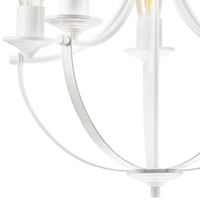 Lustră pe lanț GINA 5xE27/60W/230V albă