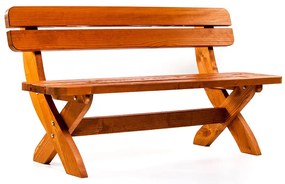 Banca din lemn de gradina Wien, 160 cm, culoare cires