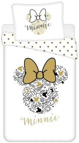Disney Minnie Set de lenjerie Gold 140×200cm, 70×90 cm