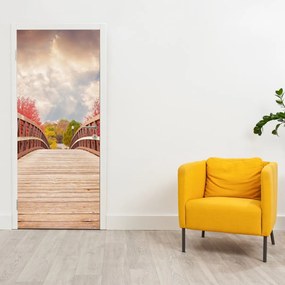 Fototapet pentru ușă - Pod din lemn (95x205cm)