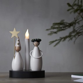 Decorațiune luminoasă alb-negru de Crăciun Christmas Joy – Star Trading