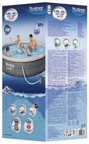 Bestway set piscină gonflabilă fast set, cu pompă, 396 x 84 cm